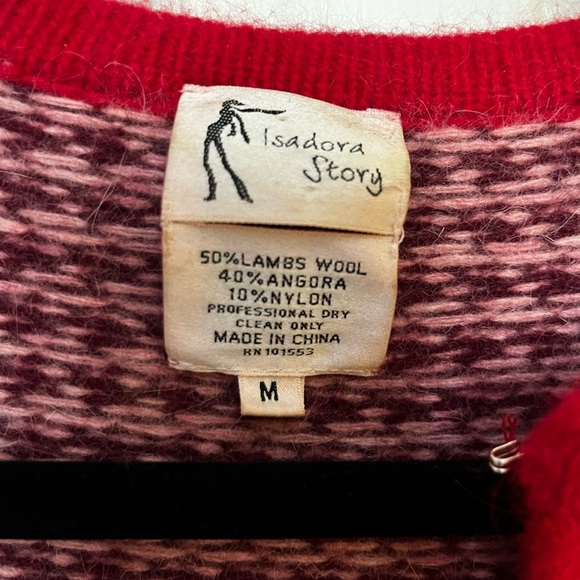 Vintage Houndstooth Wool blend Cardigan, Isadora Story, US Medium (4/6) - Picture 3 of 6